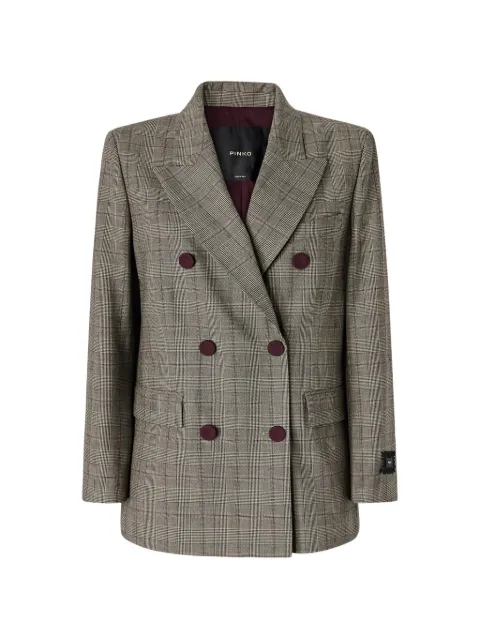 PINKO blazer a cuadros con doble botonadura