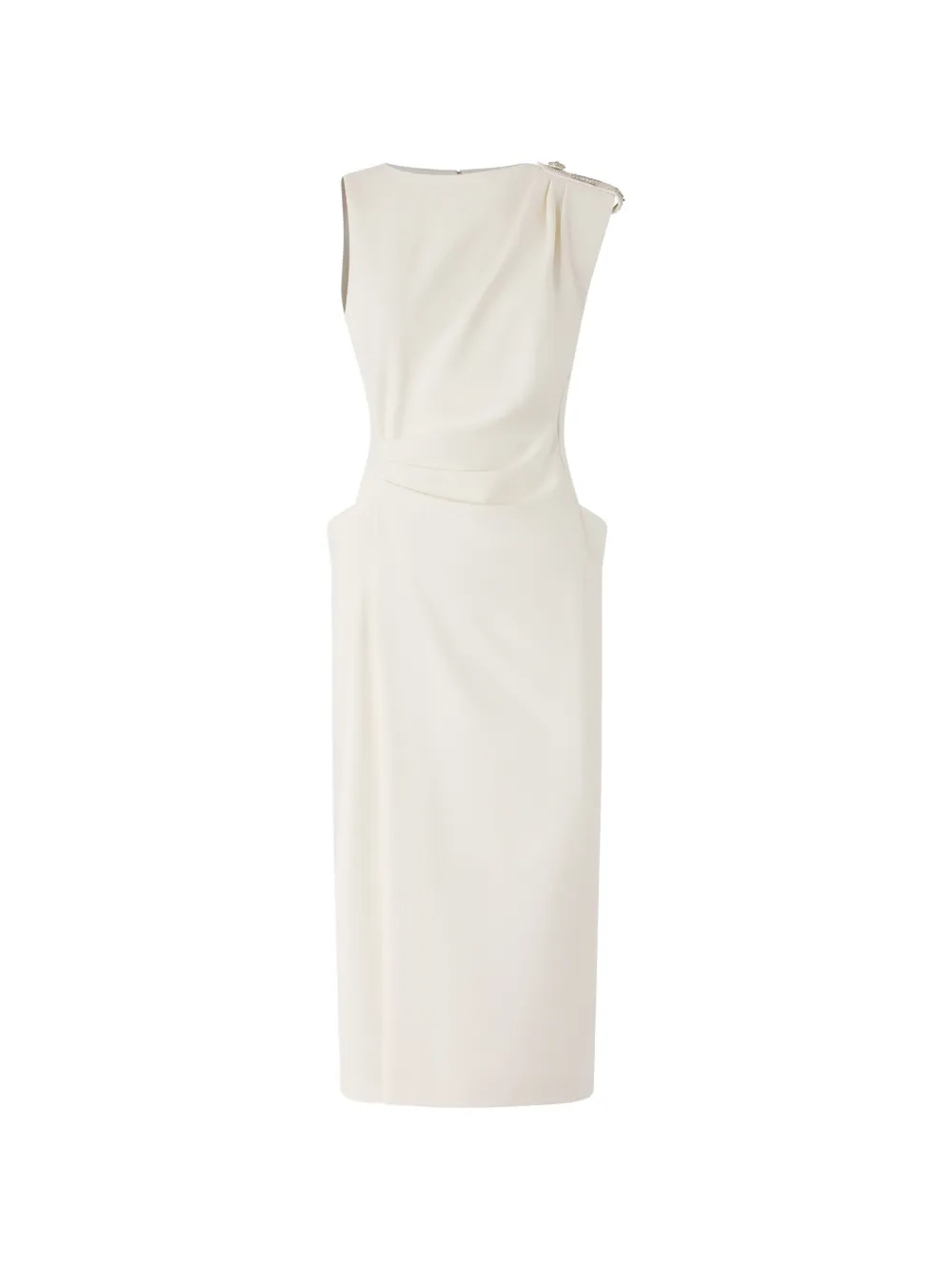 PINKO Ulysse draped embellished-shoulder dress - Nude