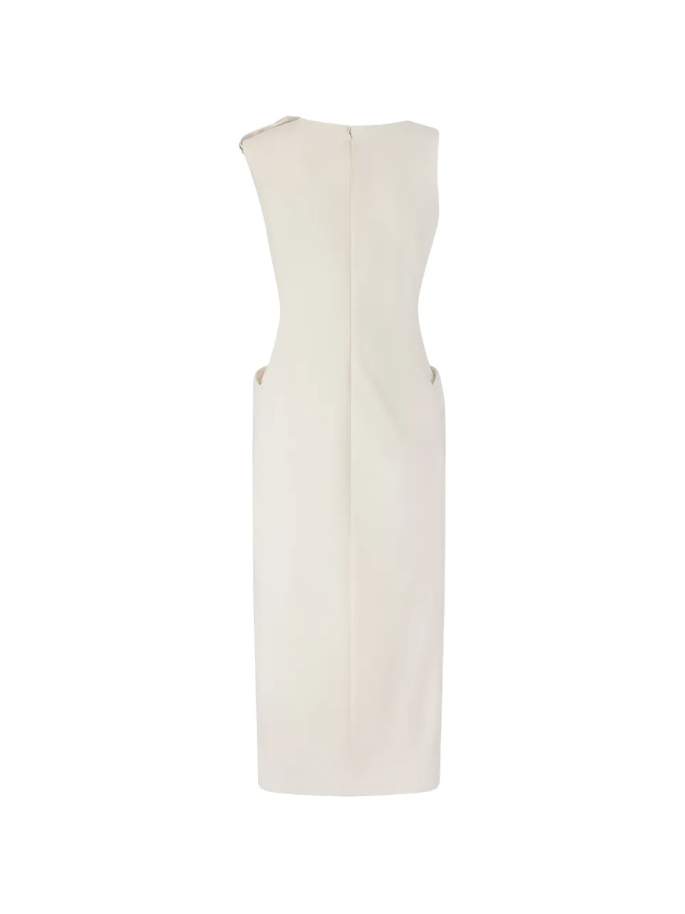 PINKO Ulysse gedrapeerde jurk met verfraaiing op de schouder Beige