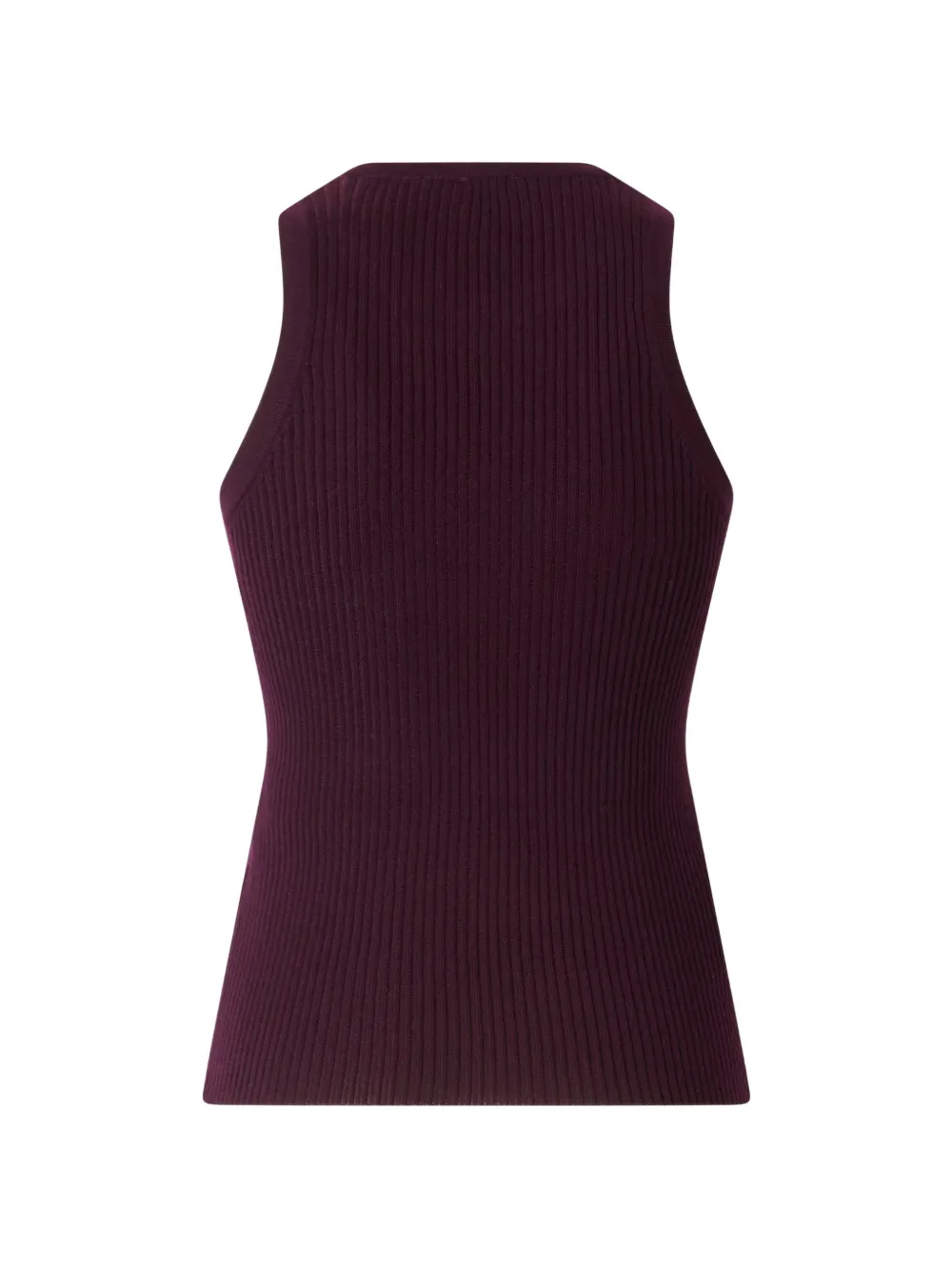 PINKO Geribbelde top met doorzichtig Love Birds logo Paars