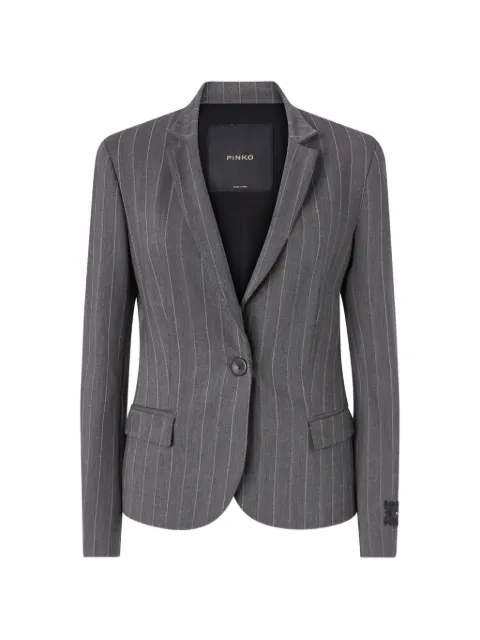 PINKO pinstripe-pattern notched-lapels jacket