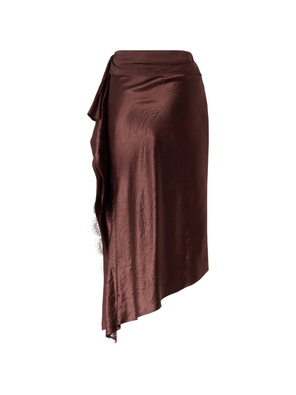 PINKO Midi-rok met afwerking van kant Bruin