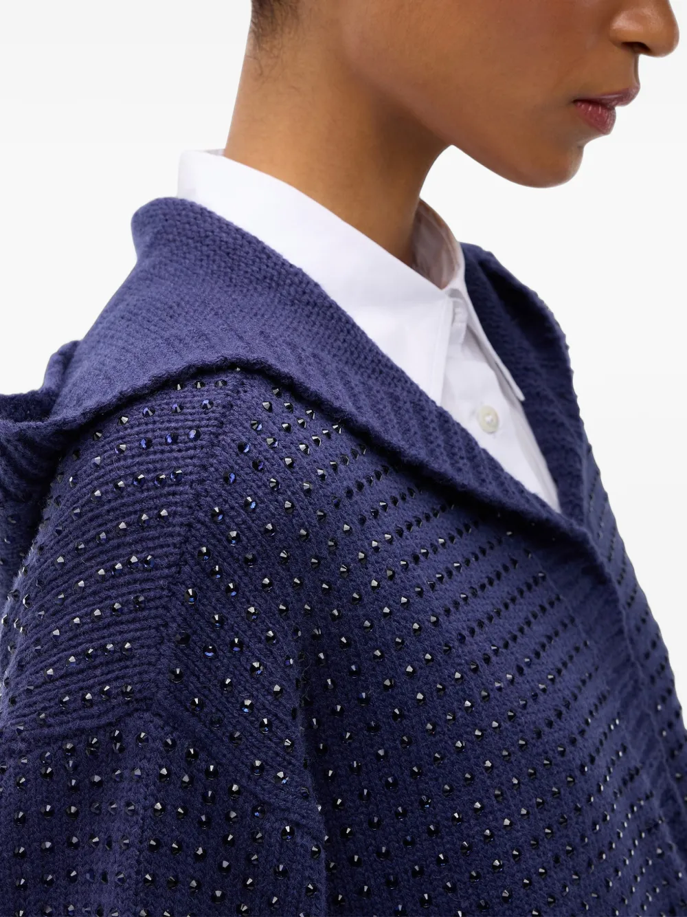 PINKO Vest verfraaid met stras Blauw