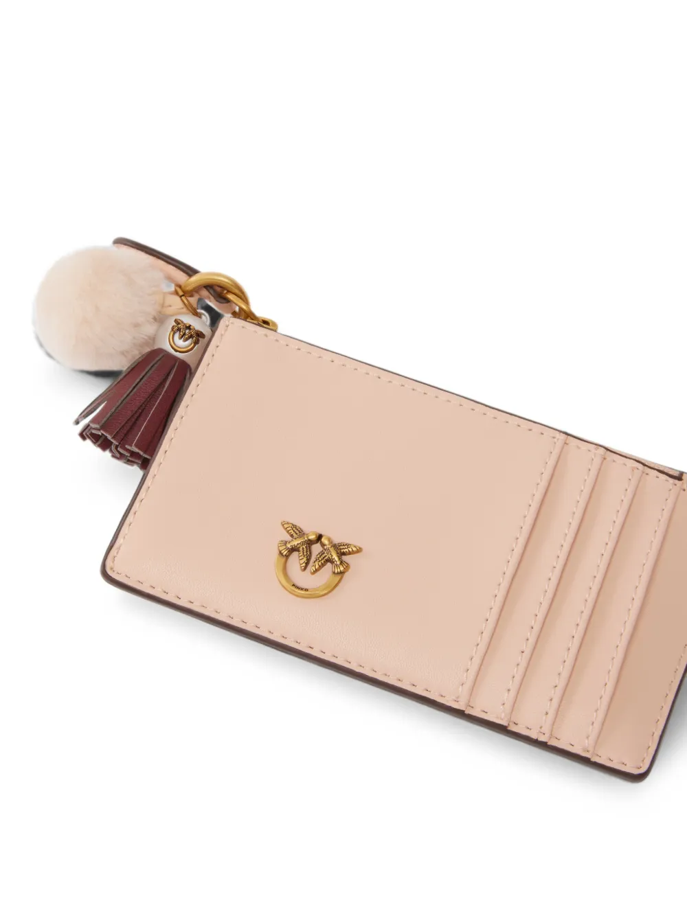 PINKO Love Birds cardholder Beige