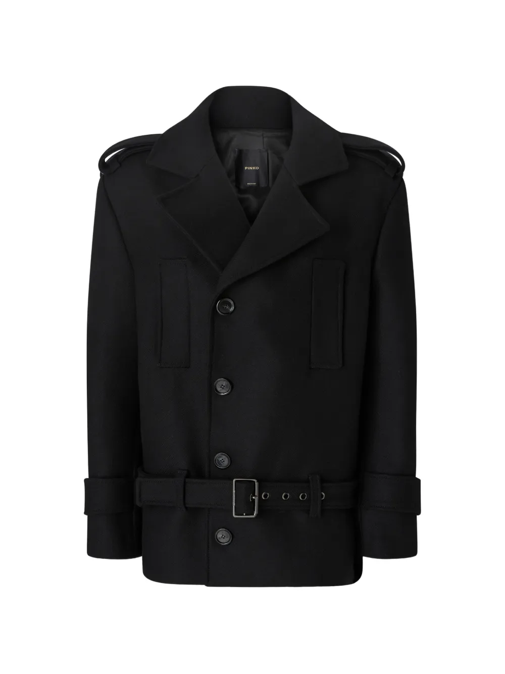 PINKO Cappotto con cintura - Nero