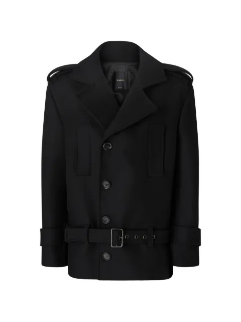 PINKO belted epaulette coat