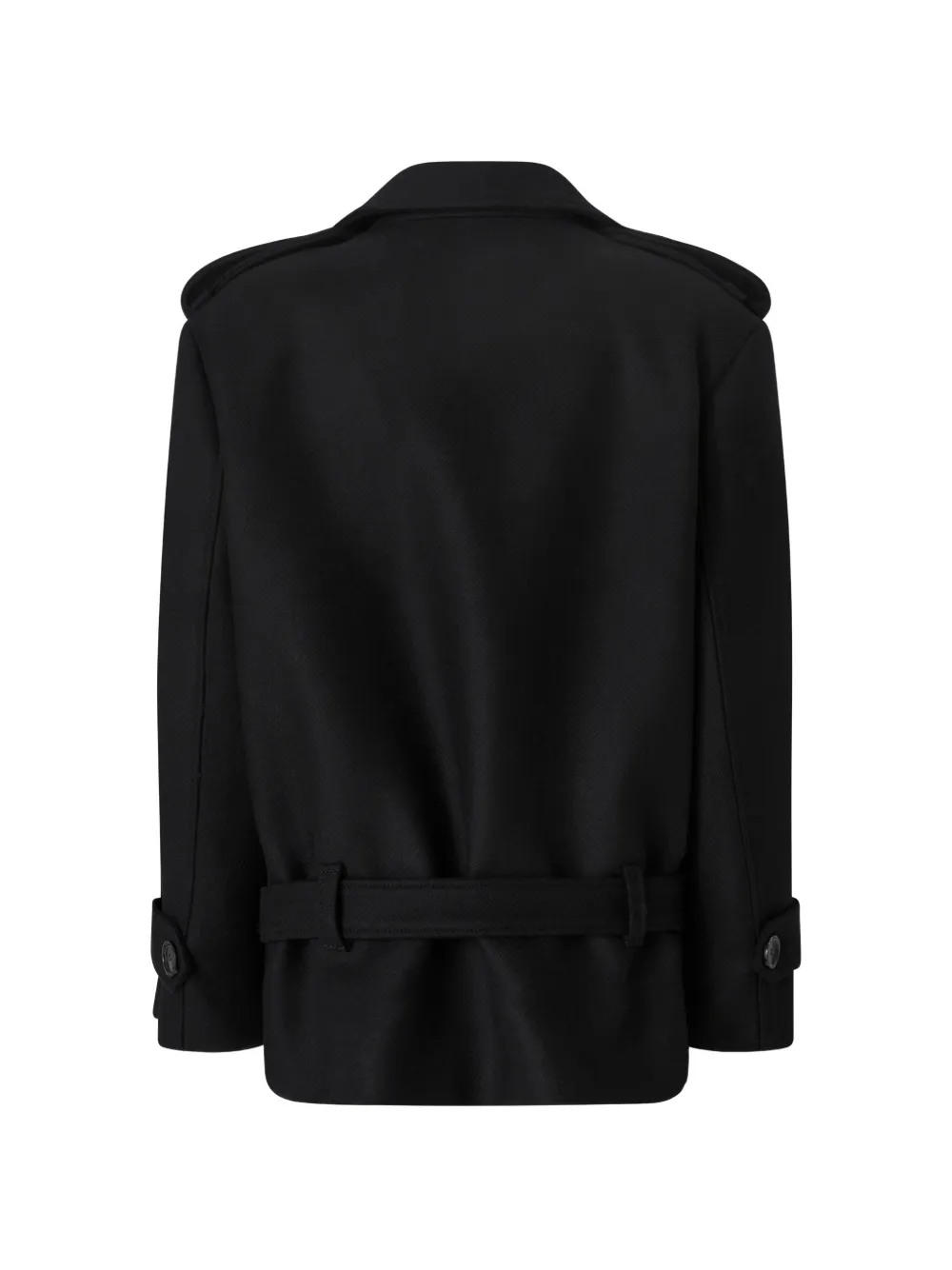 PINKO Jas met ceintuur en epauletten Zwart