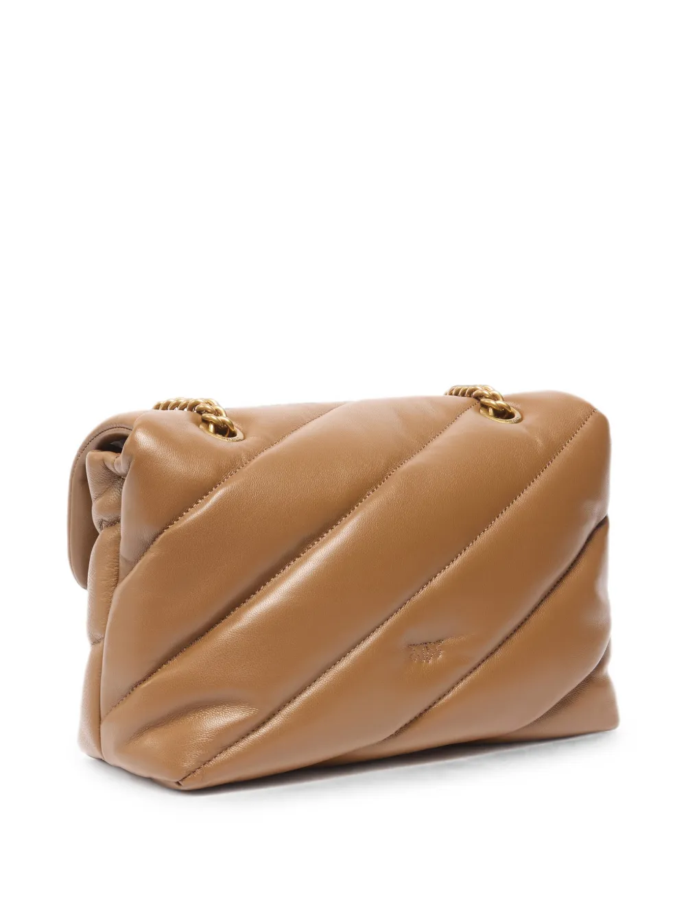PINKO Love Bird gewatteerde schoudertas Beige