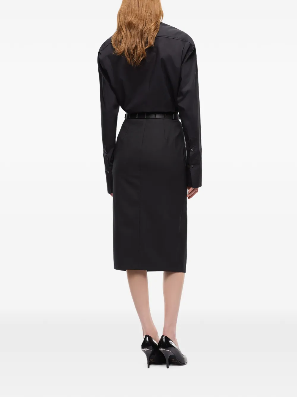 PINKO Rok met split en veters Zwart