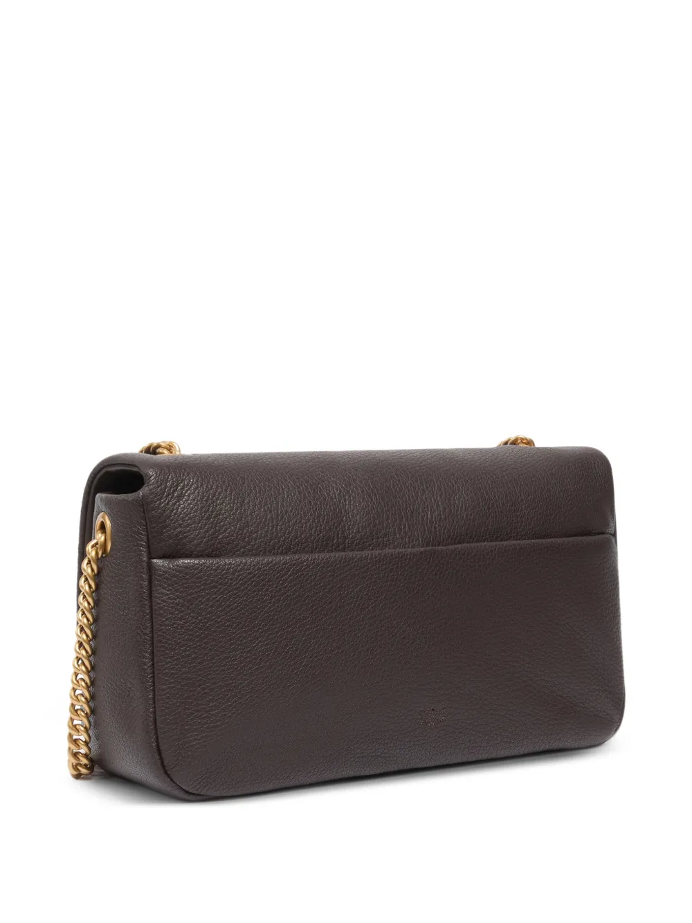 PINKO Love Birds leren schoudertas Bruin