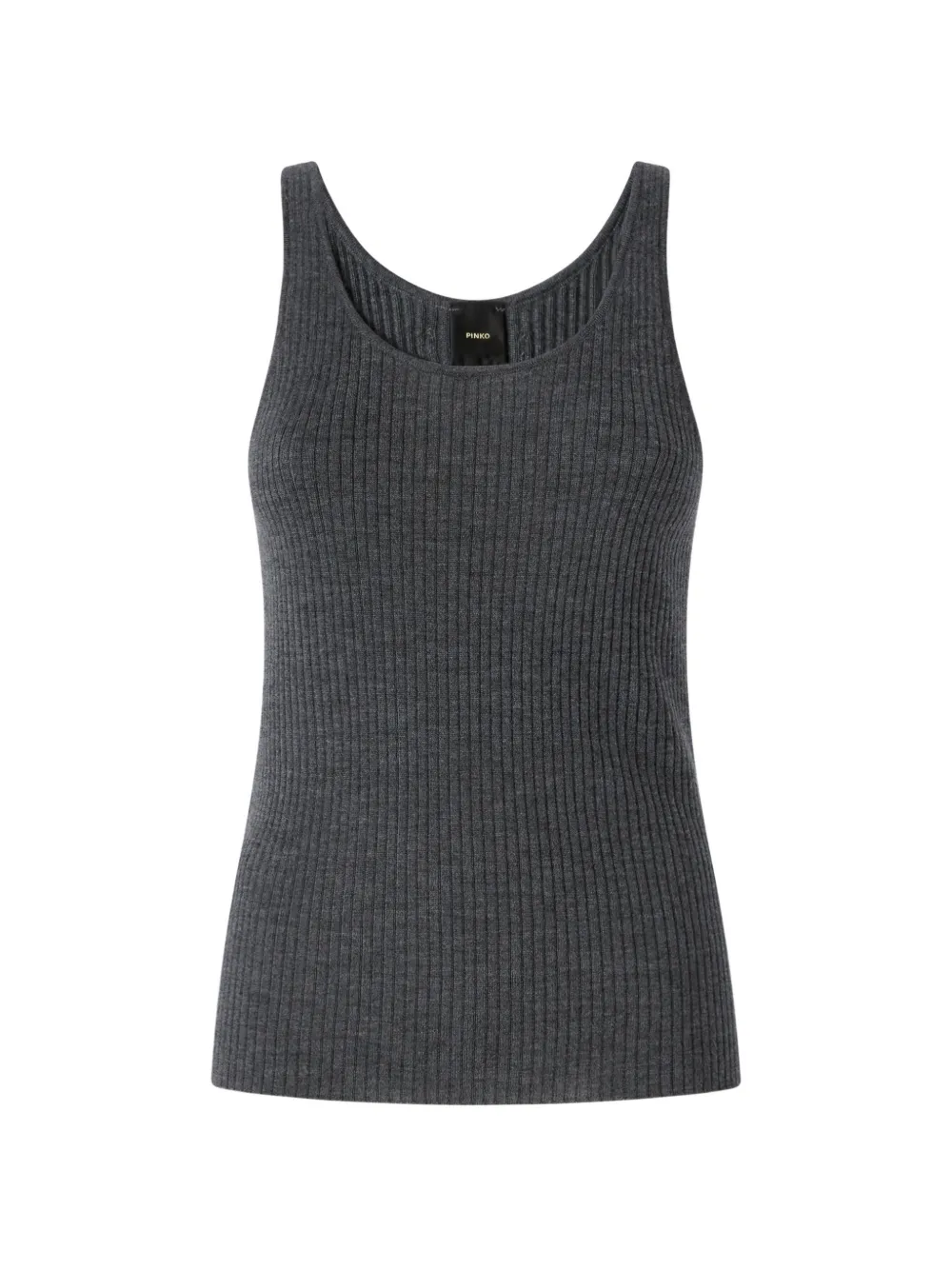 PINKO Canotta a coste con applicazione logo - Grigio