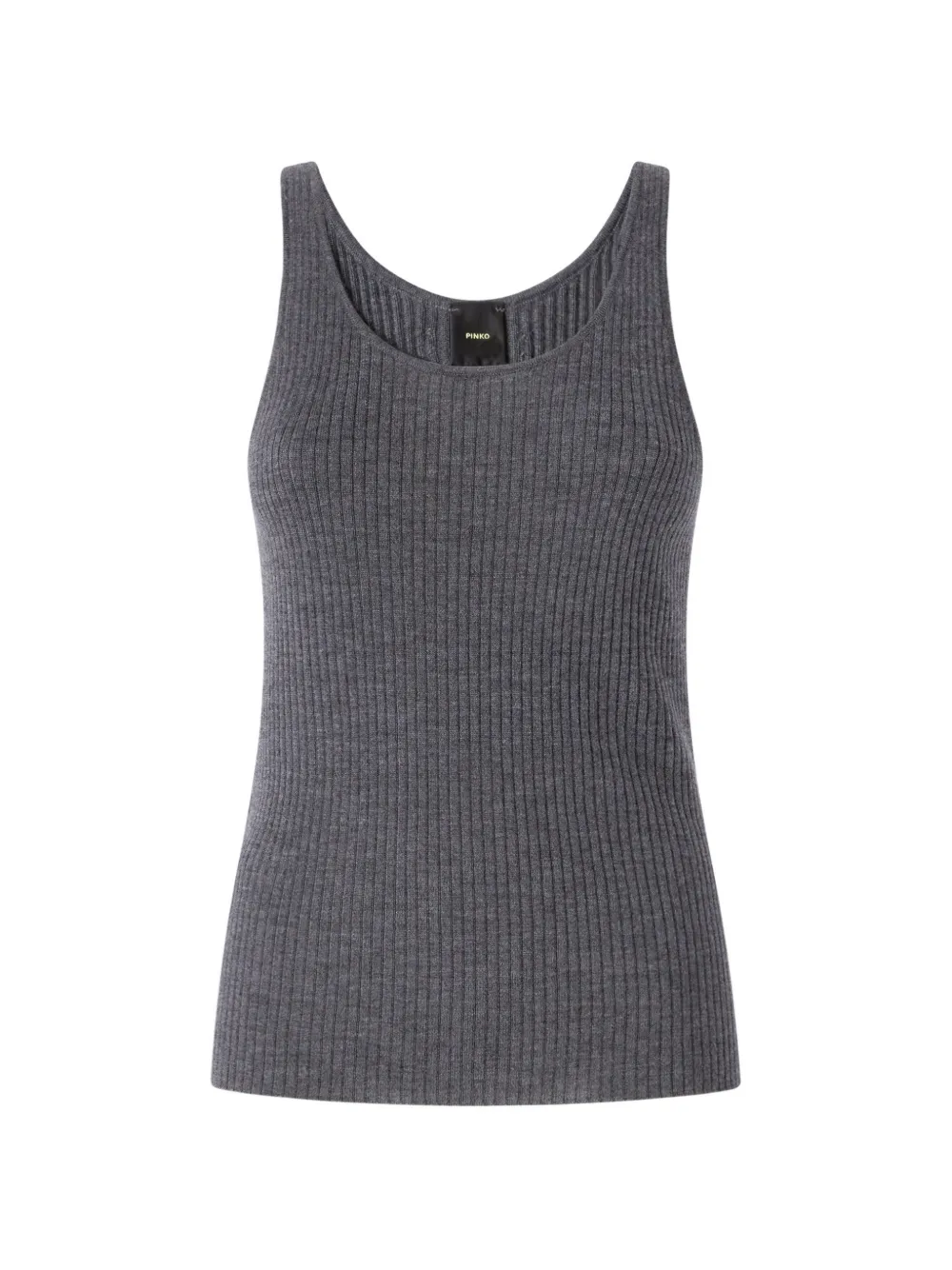PINKO Canotta a coste con applicazione logo - Grigio
