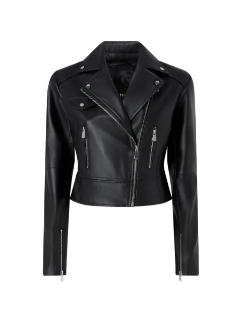 PINKO nappa leather biker-style jacket