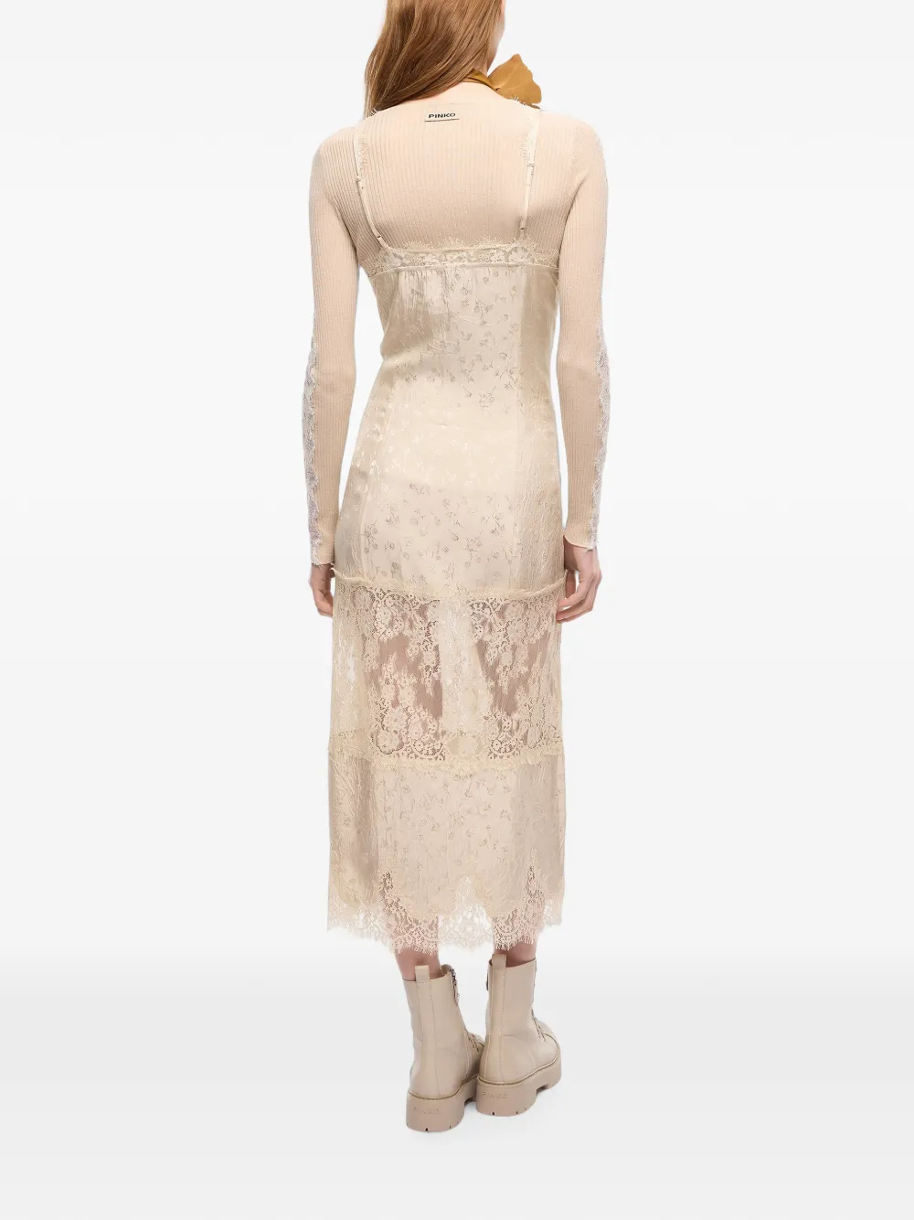 PINKO Jurk met bloemenprint Beige