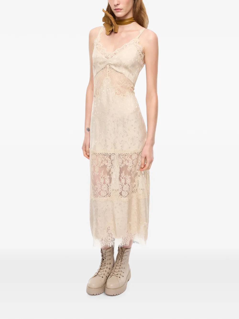 PINKO Jurk met bloemenprint Beige