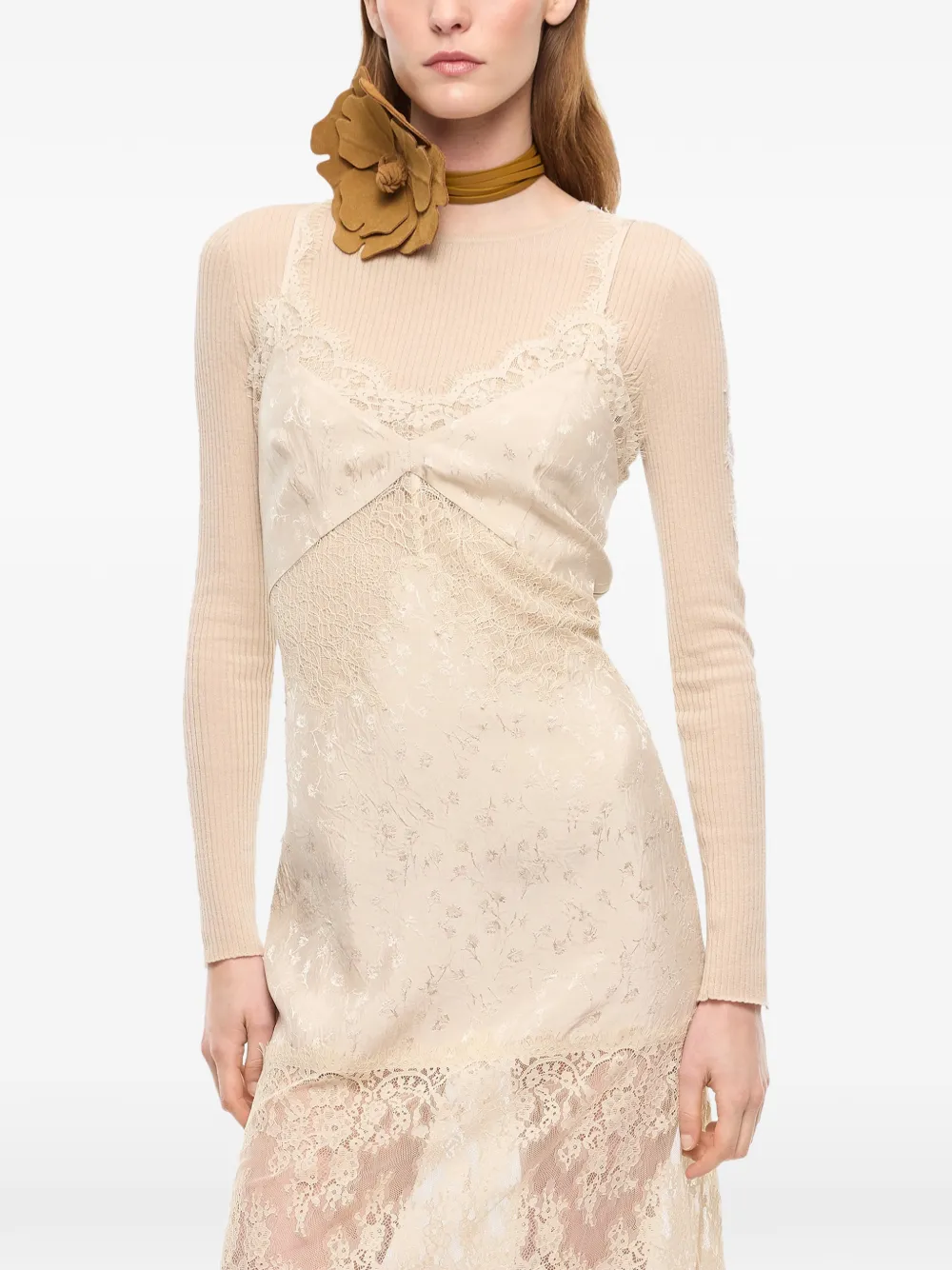PINKO Jurk met bloemenprint Beige