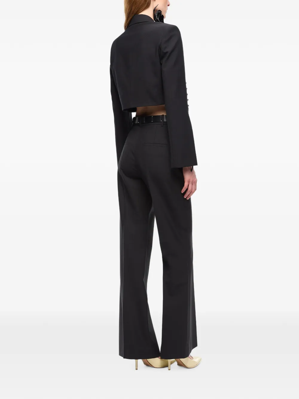 PINKO Cropped jack met veters Zwart