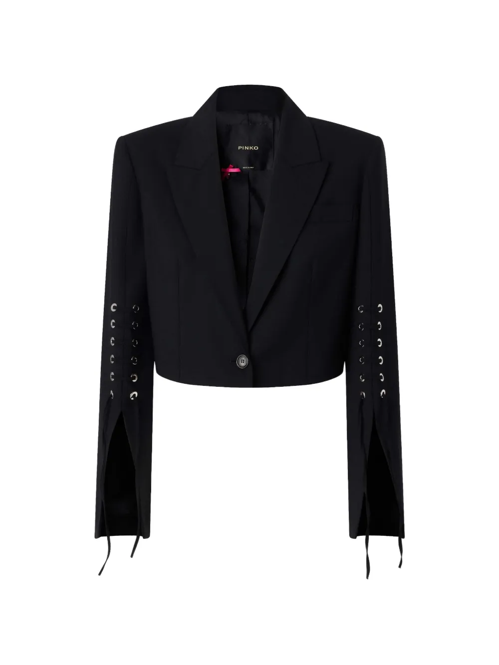 PINKO Cropped jack met veters Zwart