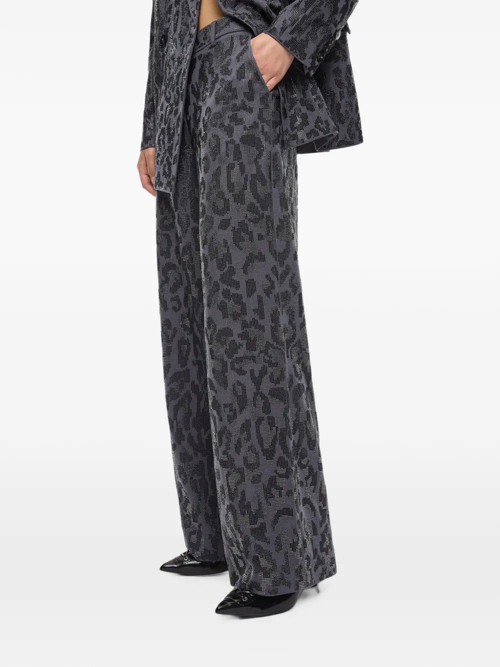 PINKO Jeep broek verfraaid met stras Grijs