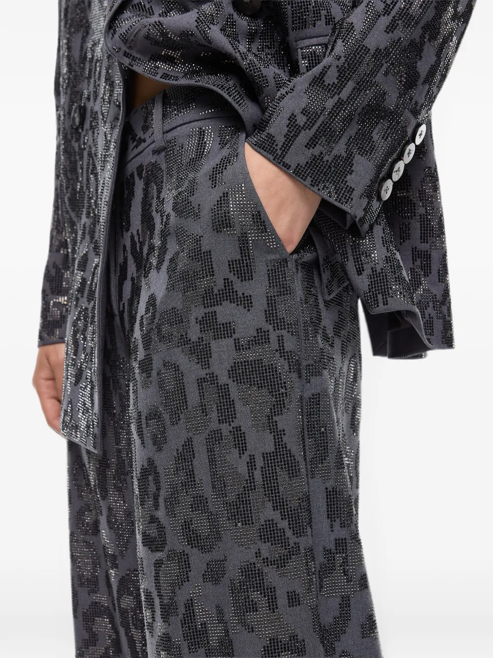 PINKO Jeep broek verfraaid met stras Grijs