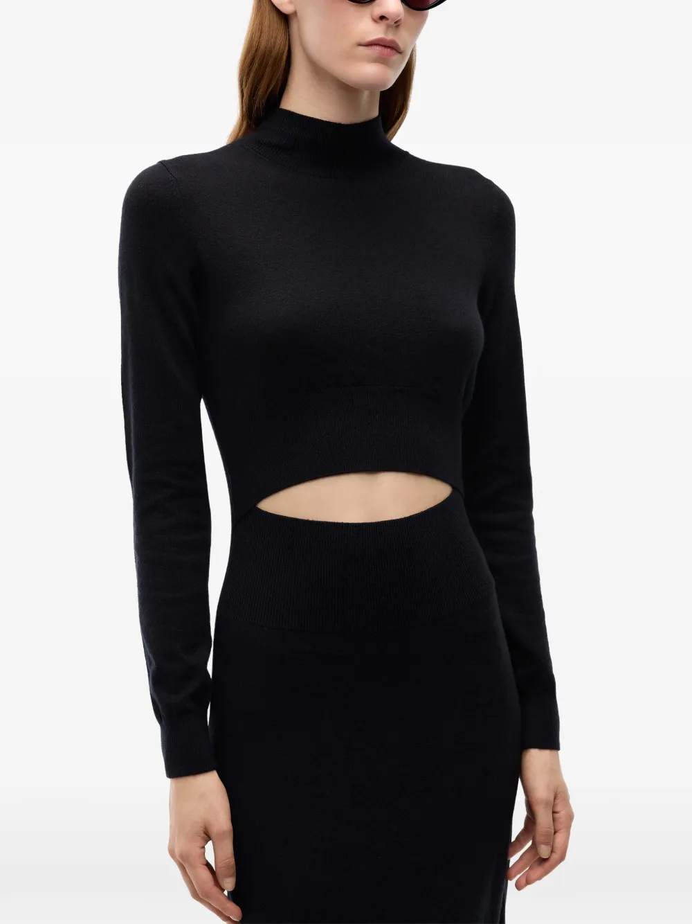 PINKO Jurk van wolblend met uitgesneden details Zwart