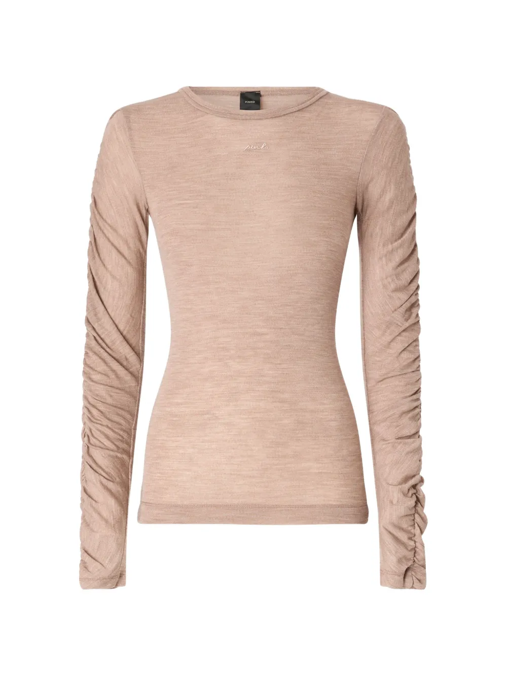 PINKO ruched long-sleeve top - Toni neutri