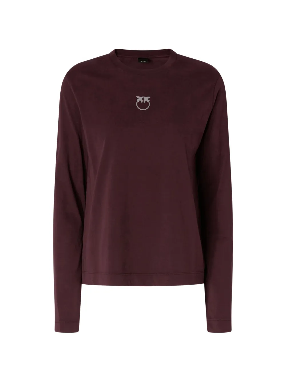 PINKO T-shirt met lange mouwen en Love Birds-plakkaat Rood