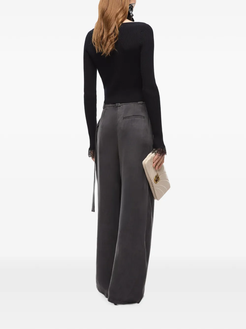 PINKO Plooibroek met wikkel-stijl Zwart