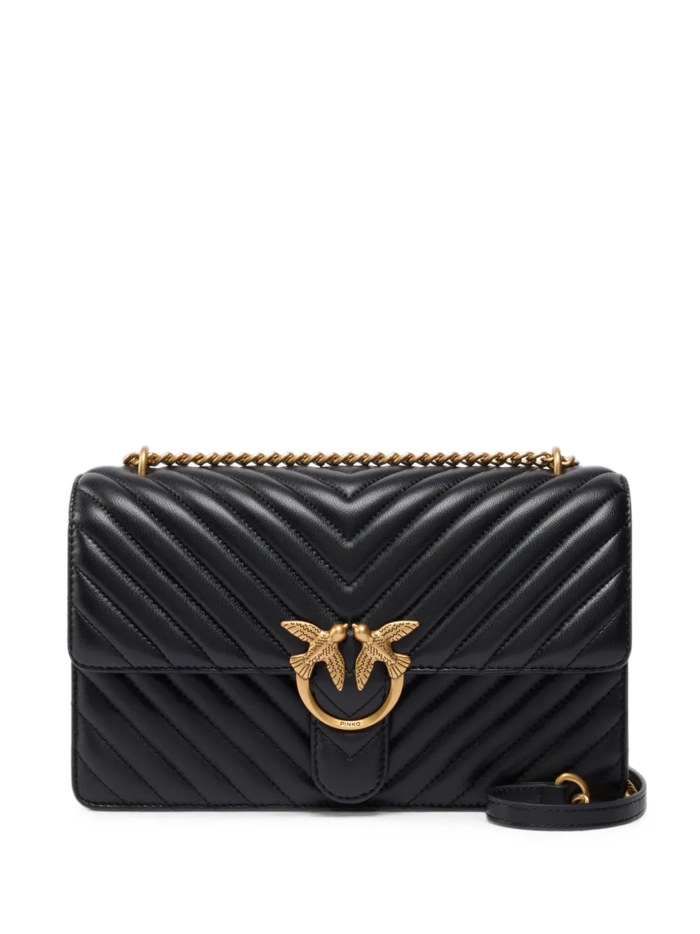 PINKO Love Birds quilted leather shoulder bag