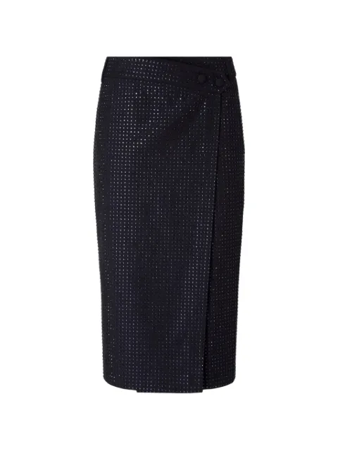 PINKO falda cruzada con detalles de strass