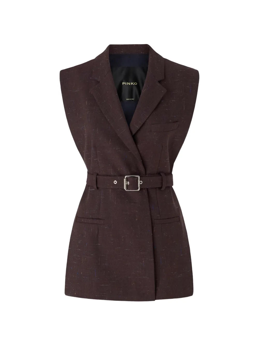 PINKO Weste mit Gürtel - Braun