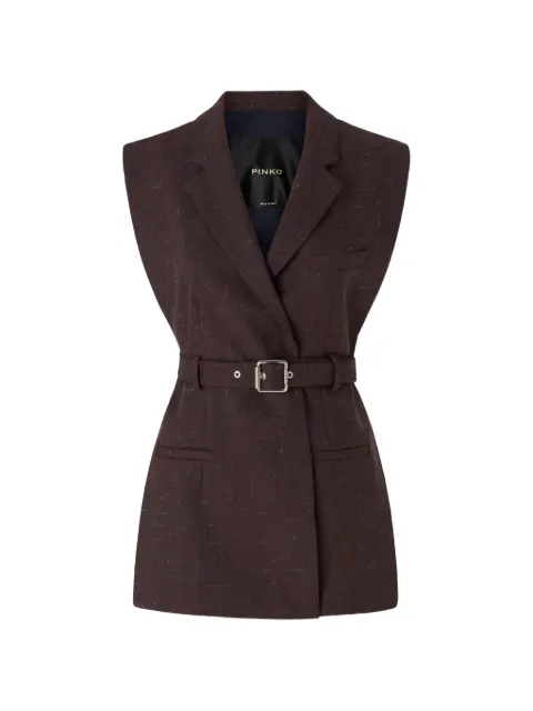 PINKO belted sleeveless jacket