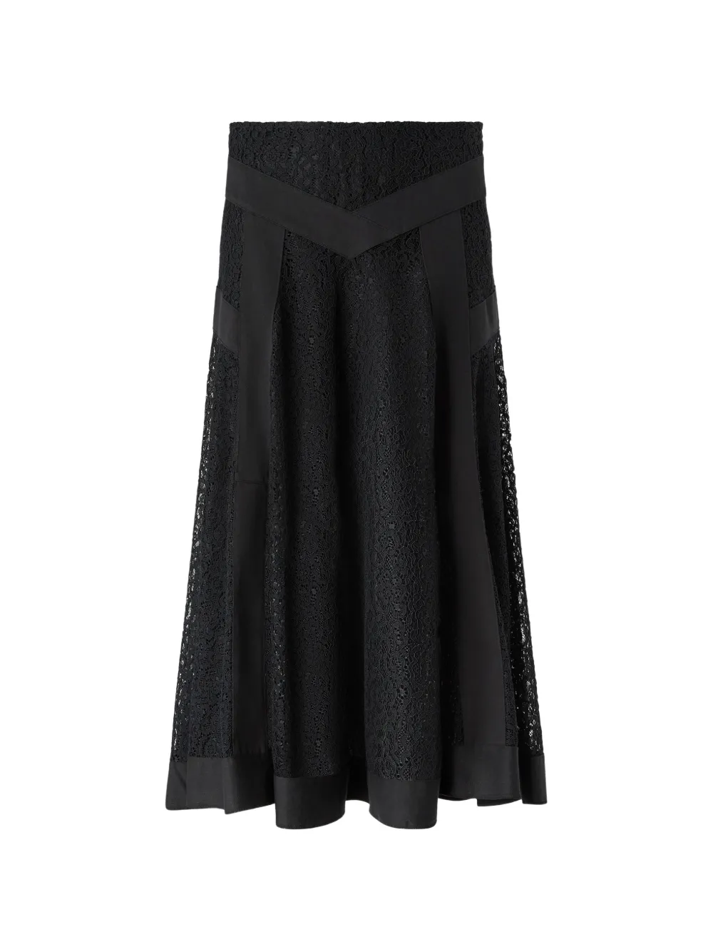 PINKO Flared midi-rok met kanten details Zwart