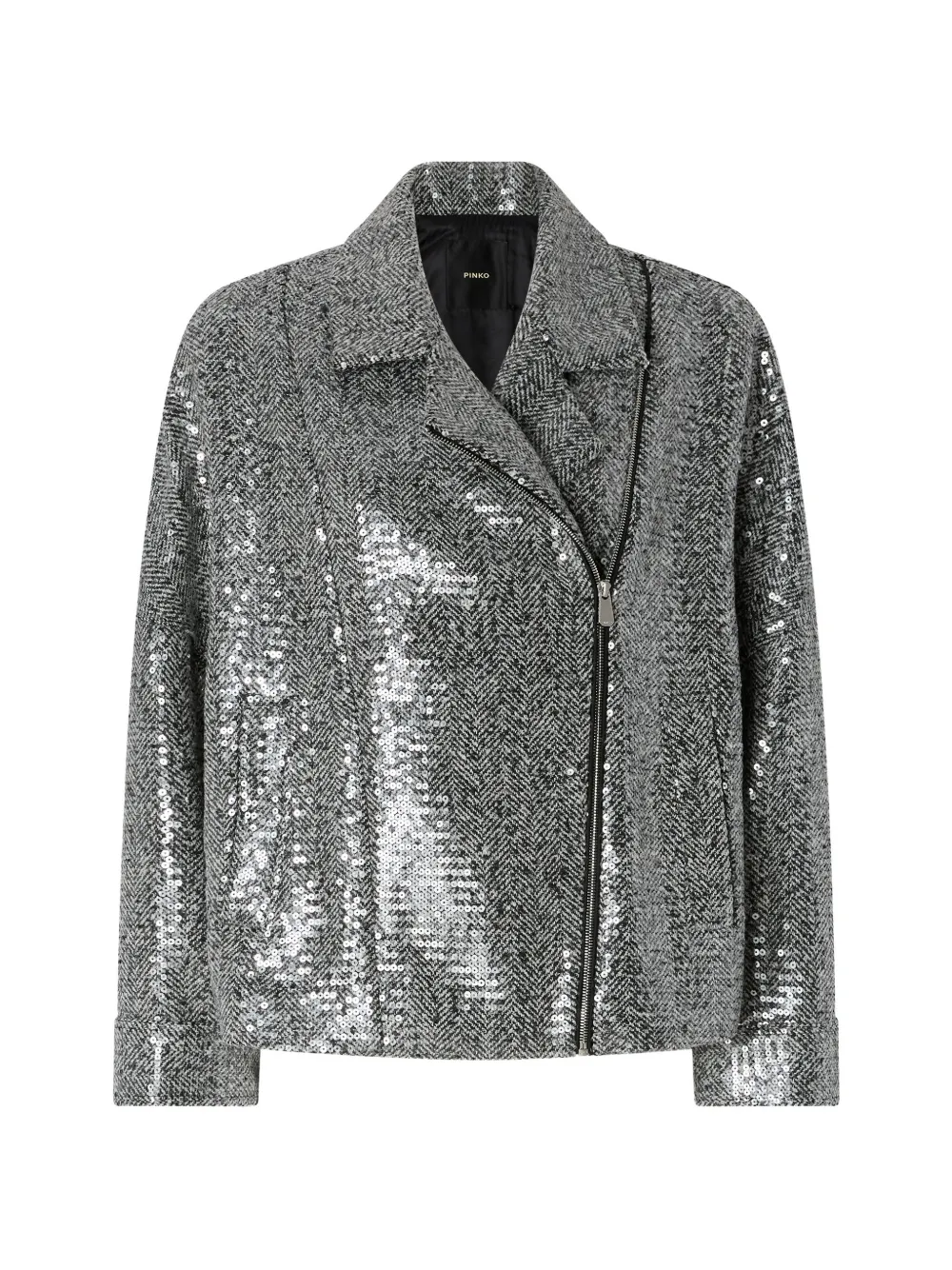 PINKO sequinned pea coat - Silber