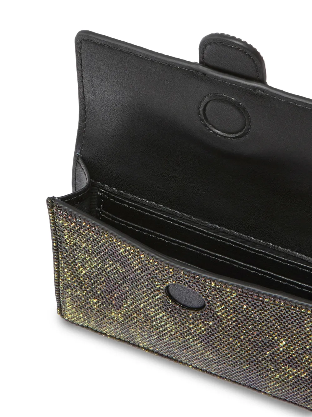 PINKO Love Birds mini-tas verfraaid met kristallen Groen