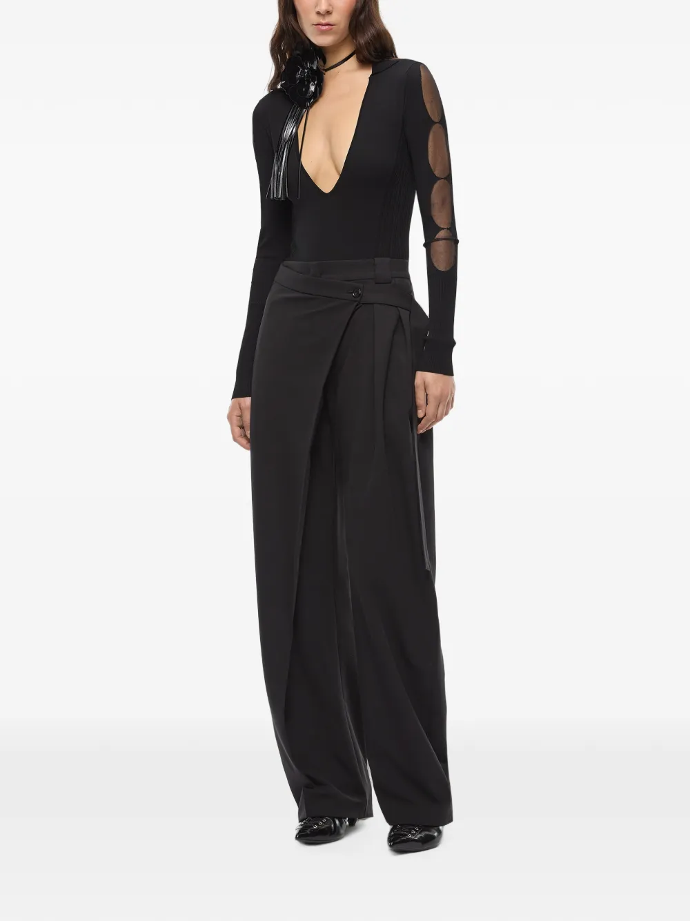 PINKO Body met doorzichtige details Zwart