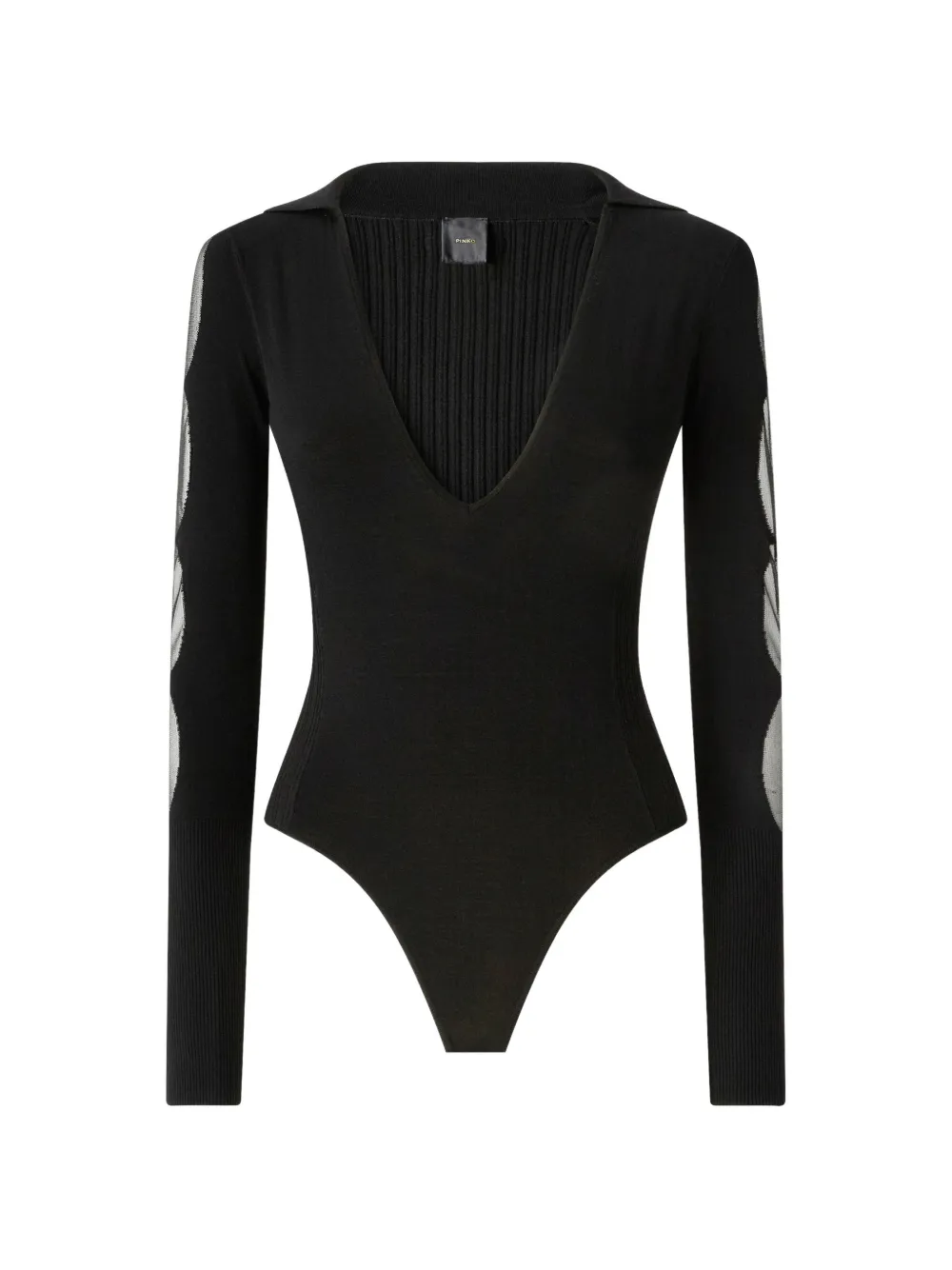 PINKO Gerippter Body - Schwarz