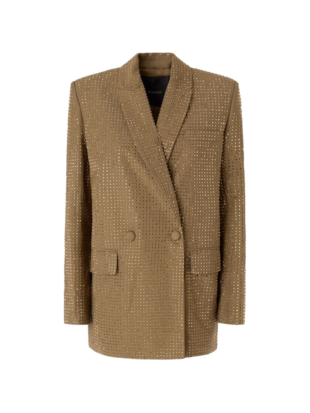 PINKO Blazer verfraaid met studs Bruin