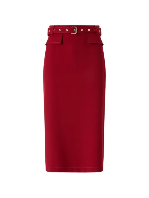 PINKO belted slit-detail midi skirt