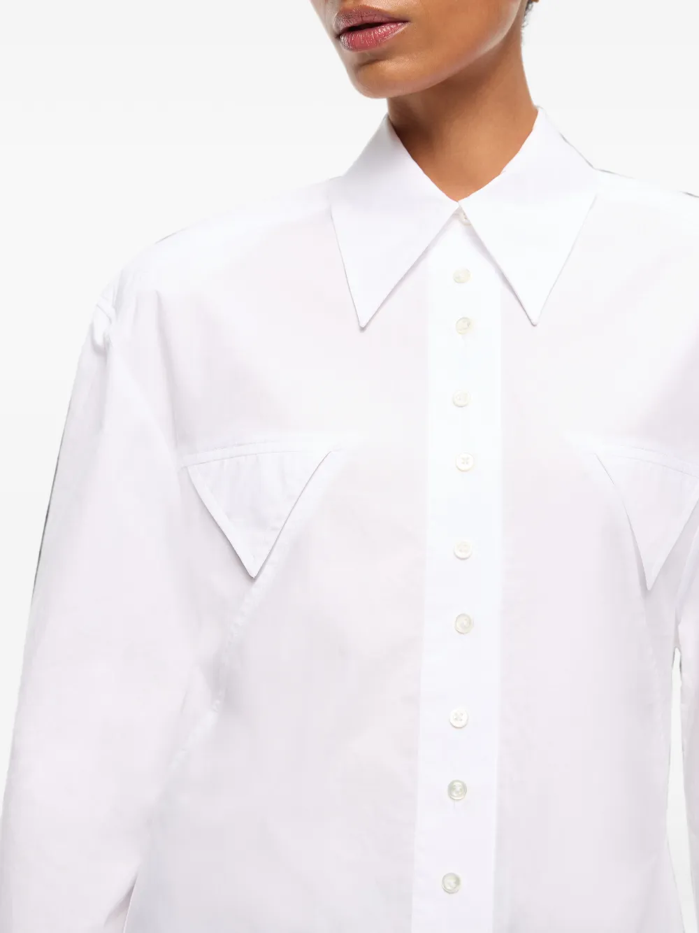 PINKO Slim-fit overhemd met trekkoord Wit