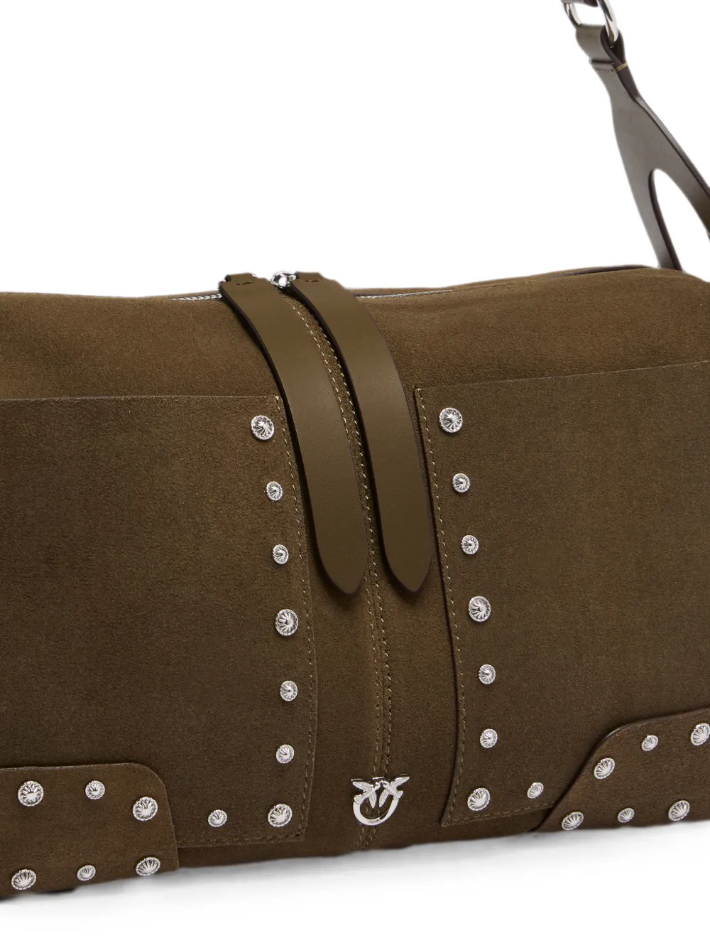 PINKO Schoudertas met gespdetail en studs Groen