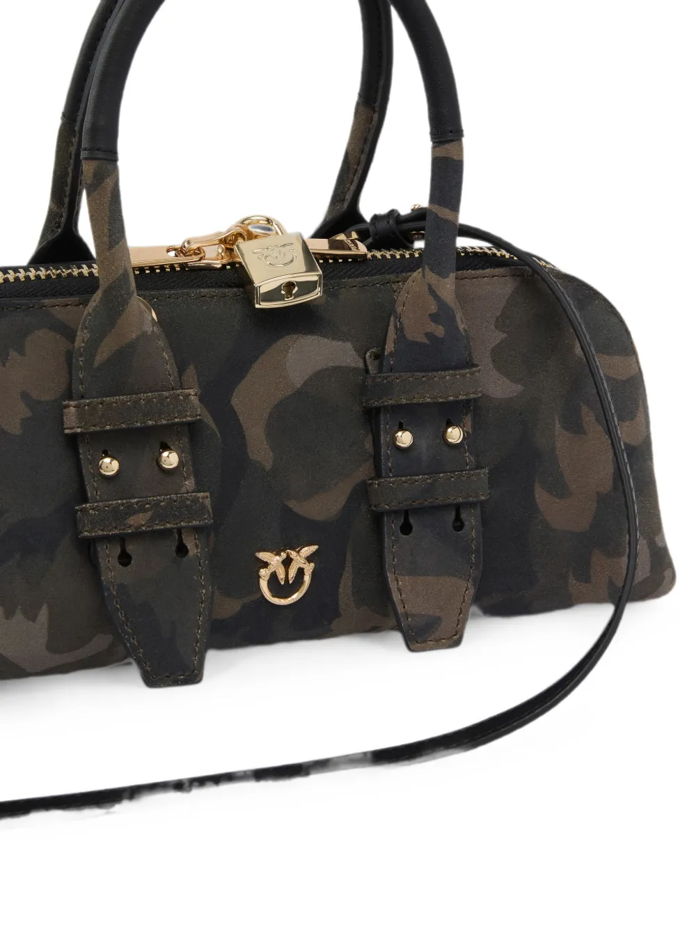 PINKO Shopper met camouflageprint Groen
