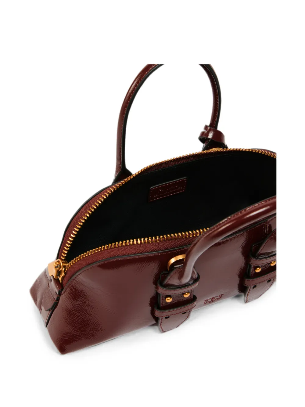 PINKO Kleine Escape Horizontal handtas van glanzend leer Rood
