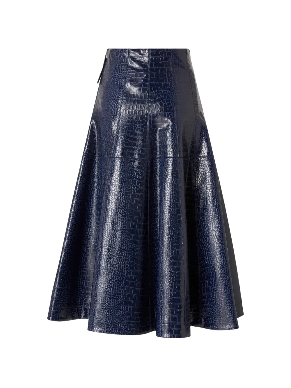PINKO Gonna midi svasata effetto coccodrillo - Blu