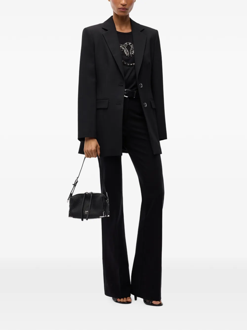 PINKO Slim-fit jack met gewatteerde schouders Zwart