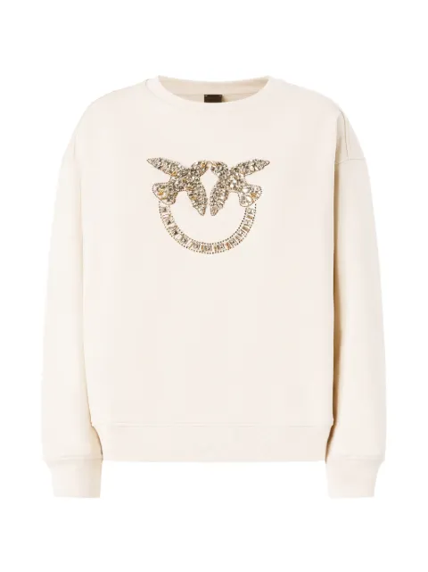 PINKO Love Birds crystal-embellished sweatshirt