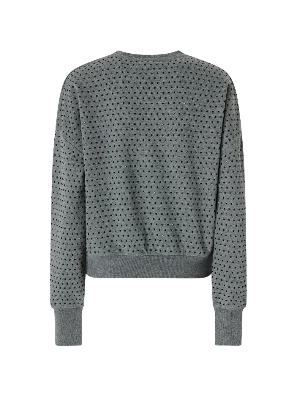 PINKO Sweater verfraaid met kristallen logoprint Grijs