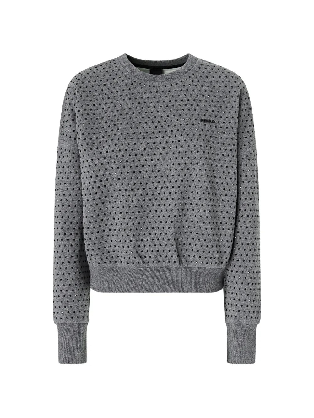 PINKO Maglione con logo di cristalli - Grigio