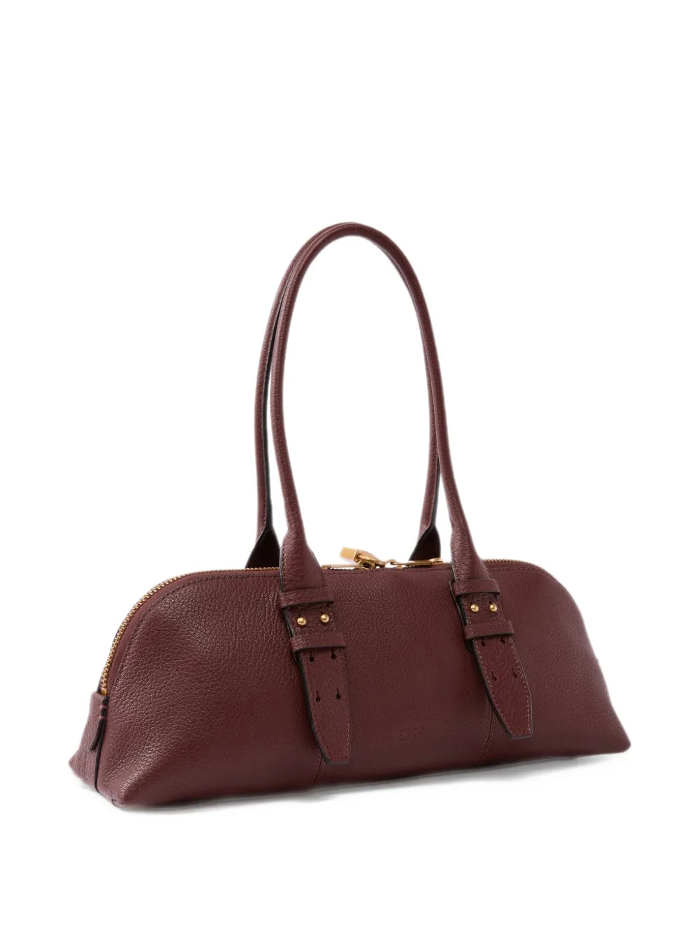 PINKO Love Birds leren shopper Bruin