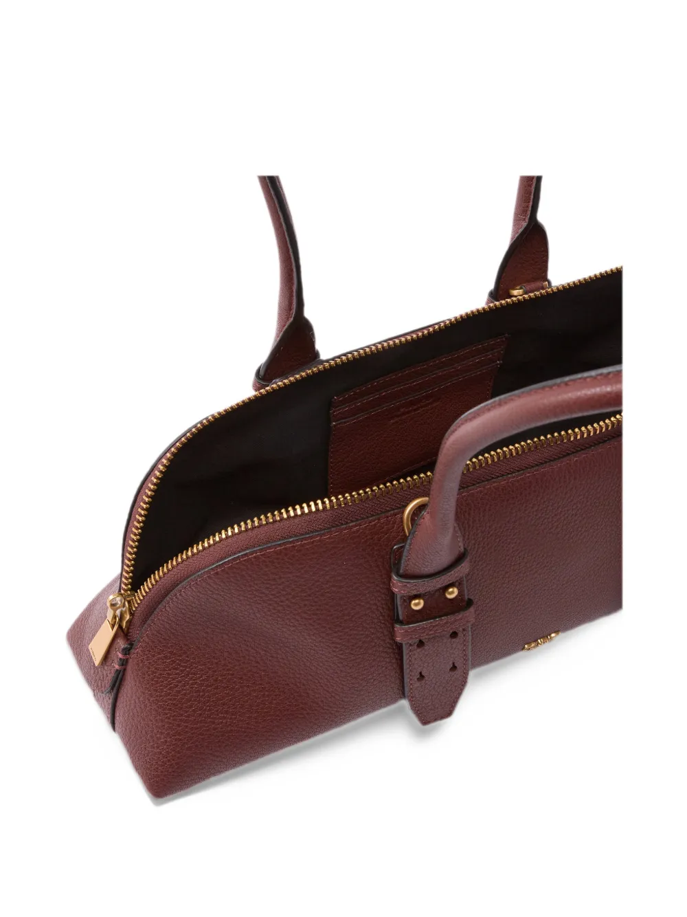 PINKO Love Birds leren shopper Bruin